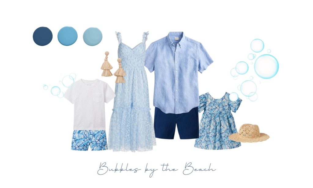 Inspiration board for a stress-free effortless outfits for Maui family photos