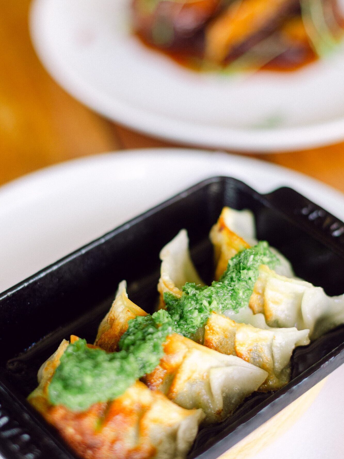 Gyoza dumplings at Morimoto at Andaz Maui