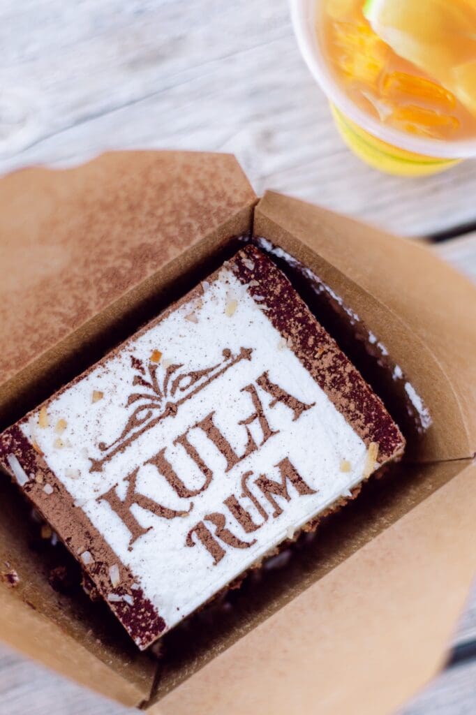 Rum tiramisu dessert at Ocean Vodka Organic Farm and Distillery Maui