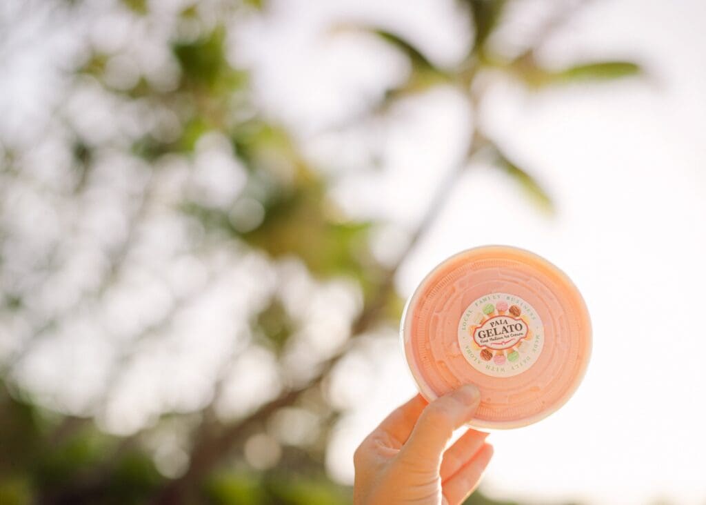 Sorbetto and gelato at Paia Gelato in Paia Maui