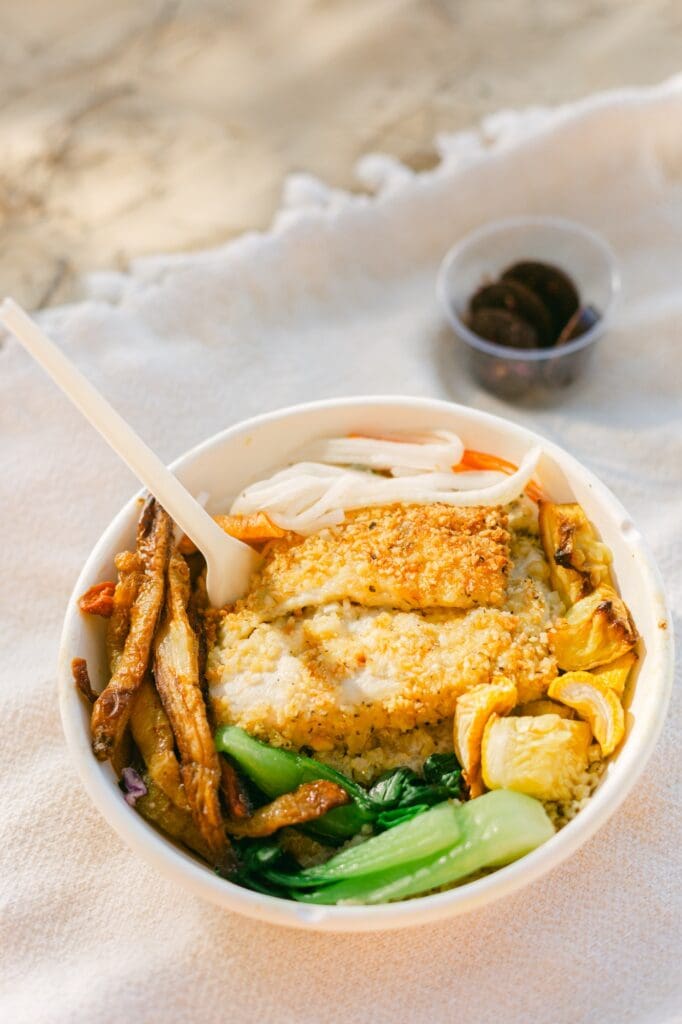 Mac crack bowl from Alive & Well Broth cafe on Maui
