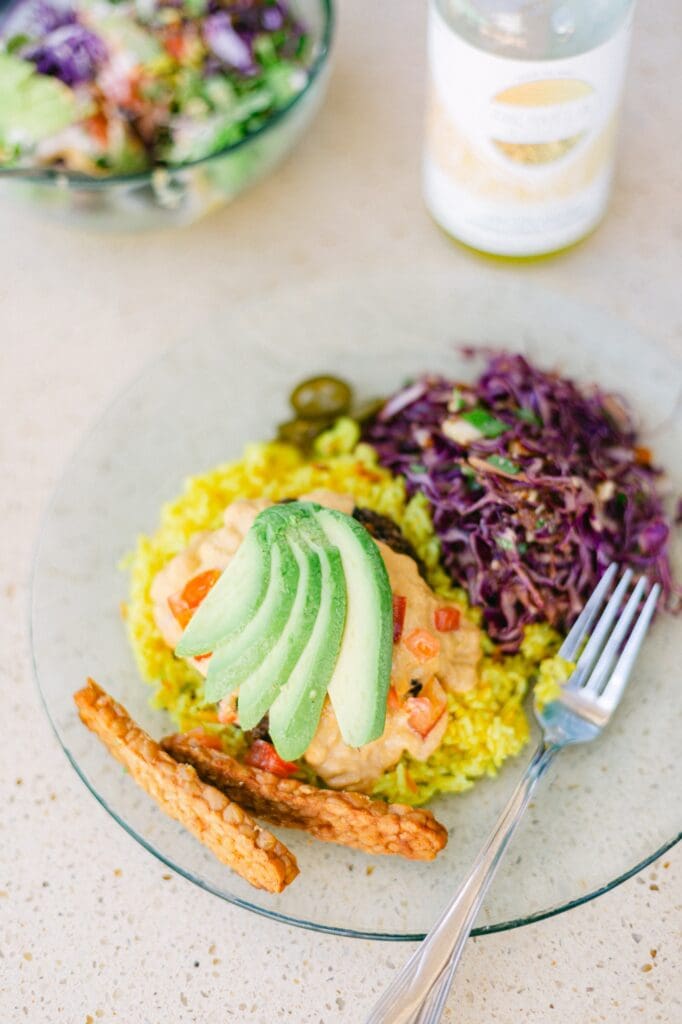A plate of healthy food from Choice Health bar on Maui