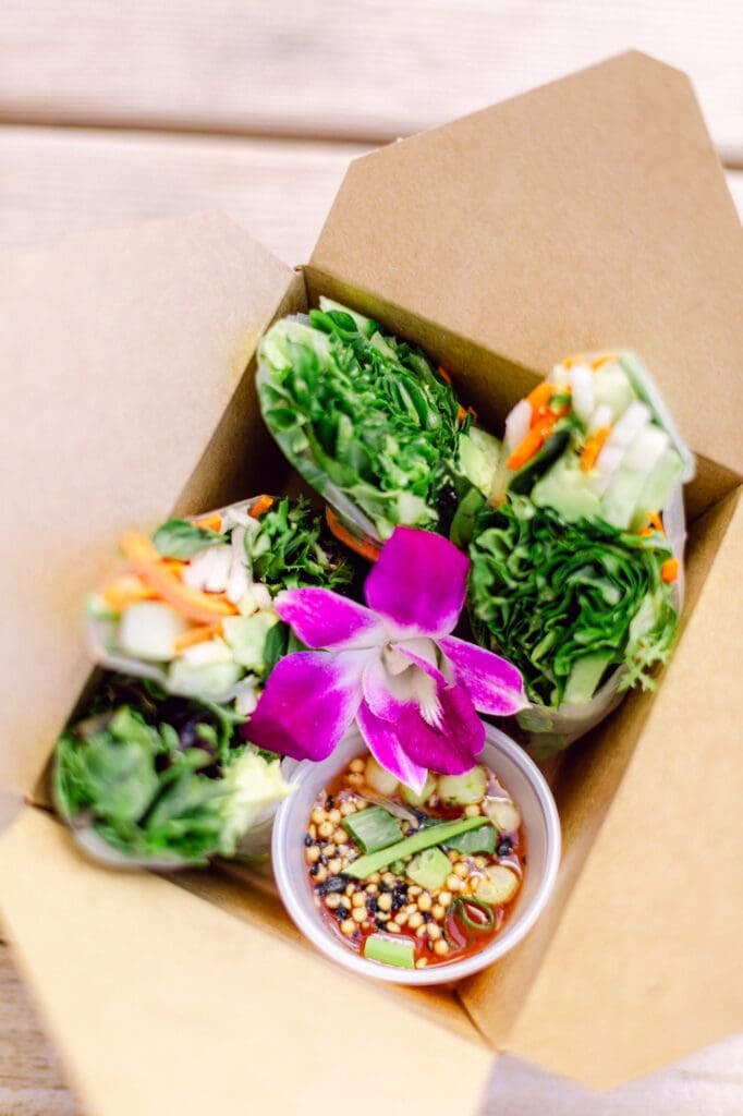 healthy Thai summer rolls from Ocean Vodka Cafe 