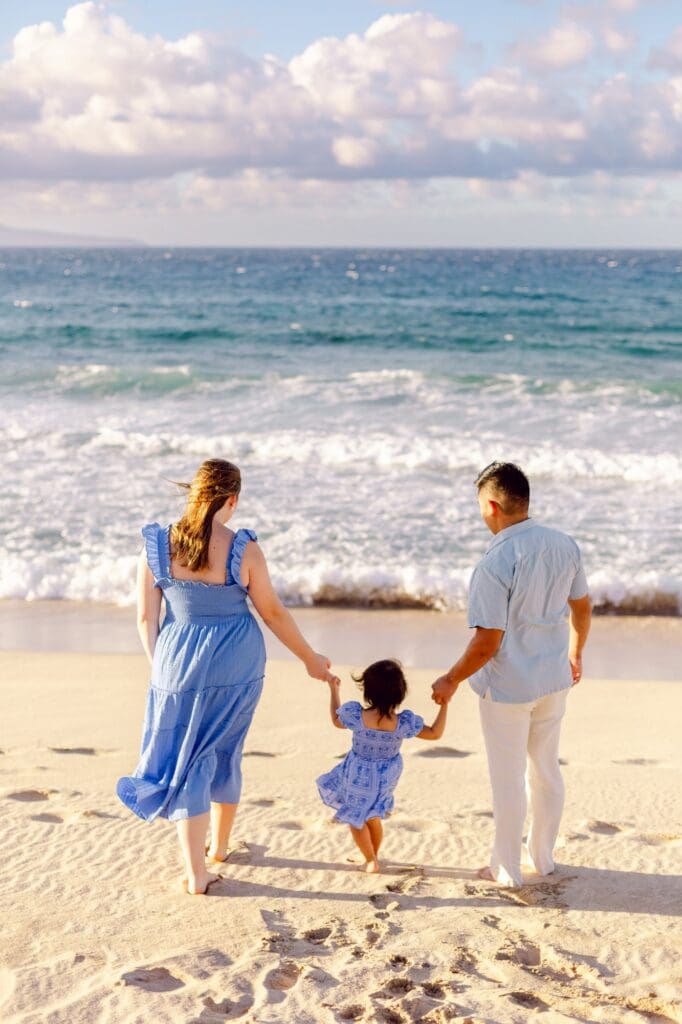 joyful family trip to maui for maui family reunion walking on beach