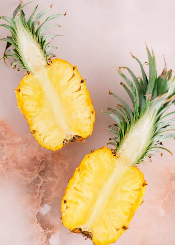 maui gold pineapple cut open